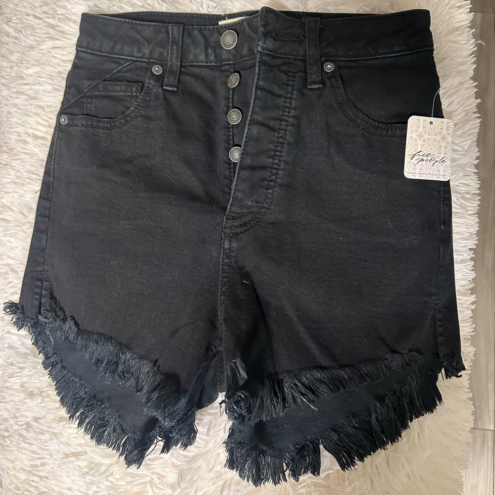 Brand new Free People black Jean shorts